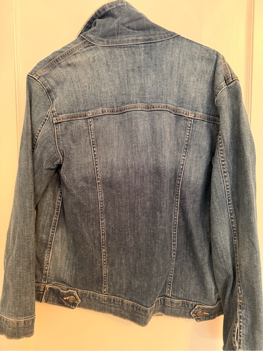 Joe’s Jeans Denim Jacket Medium Blue Stretch Jacket Raw Hem - Picture 7 of 7